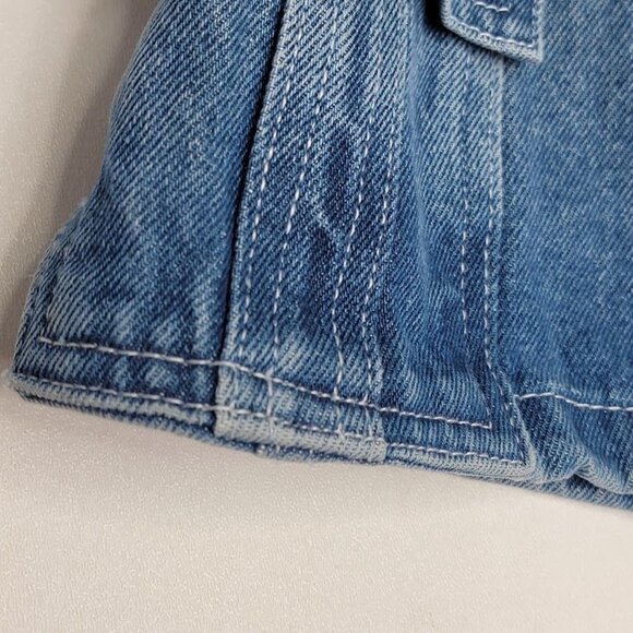 Shein Womens Blue Denim Utility Cargo Shorts With Pockets Size Small - Picture 5 of 9